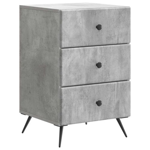 Нощен шкаф Бетонно сиво 43 x 41 x 66,5 см Инженерна дървесина