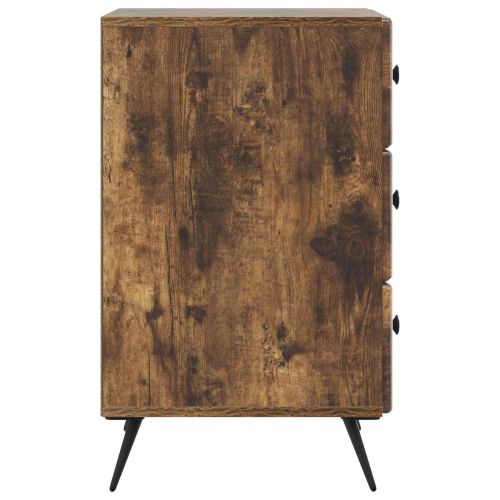 Нощен шкаф Опушен дъб 43 x 41 x 66,5 см Инженерна дървесина