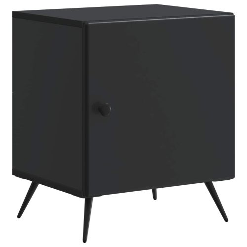 Нощен шкаф Черно 43 x 34,5 x 50 см Инженерна дървесина