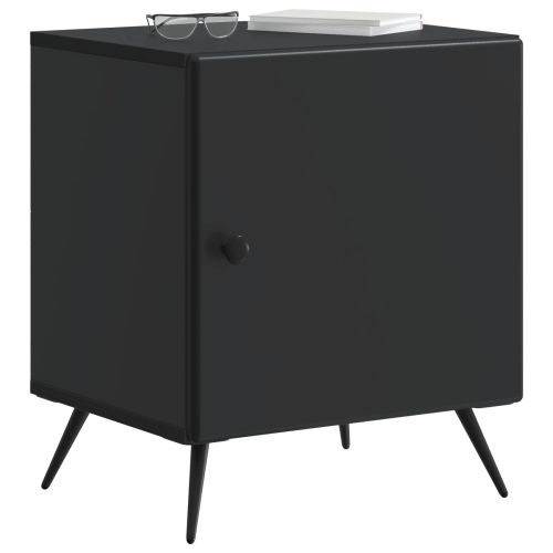 Нощен шкаф Черно 43 x 34,5 x 50 см Инженерна дървесина