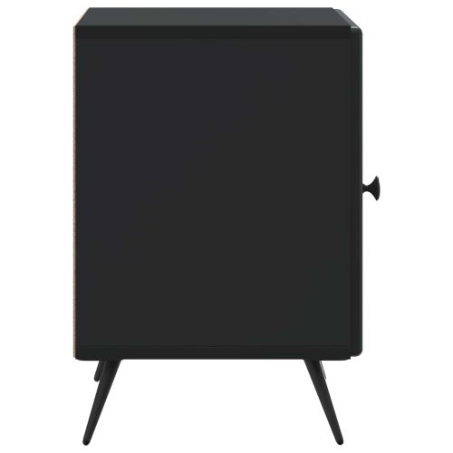 Нощен шкаф Черно 43 x 34,5 x 50 см Инженерна дървесина