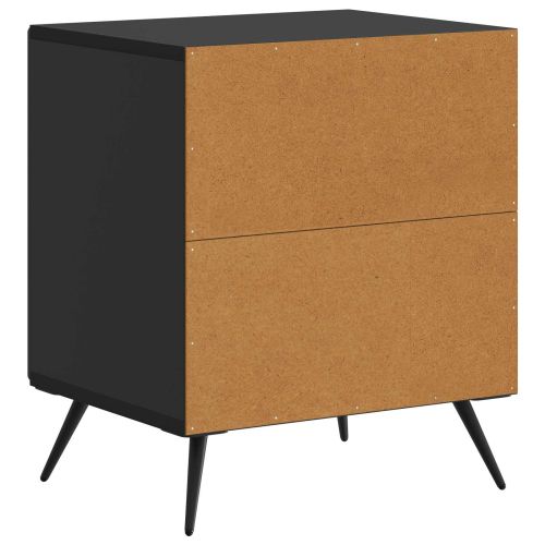 Нощен шкаф Черно 43 x 34,5 x 50 см Инженерна дървесина