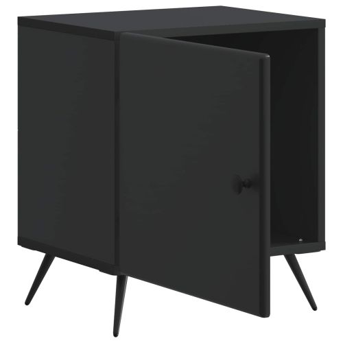 Нощен шкаф 2 pcs Черно 43 x 34,5 x 50 см Инженерна дървесина