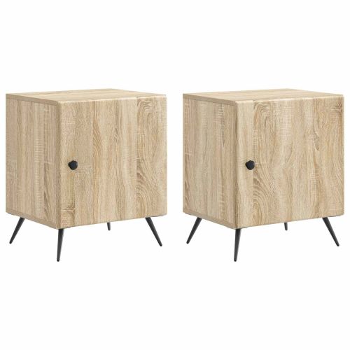 Нощен шкаф 2 pcs Дъб сонома 43 x 34,5 x 50 см
