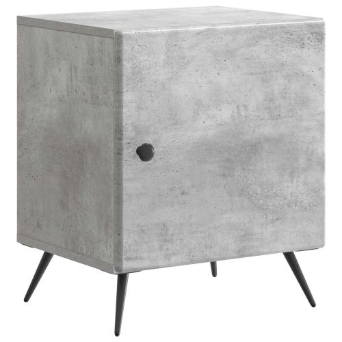 Нощен шкаф Бетонно сиво 43 x 34,5 x 50 см Инженерна дървесина