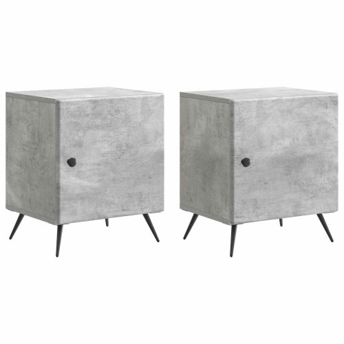 Нощен шкаф 2 pcs Бетонно сиво 43 x 34,5 x 50 см