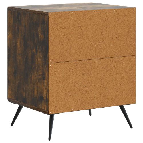 Нощен шкаф Опушен дъб 43 x 34,5 x 50 см Инженерна дървесина