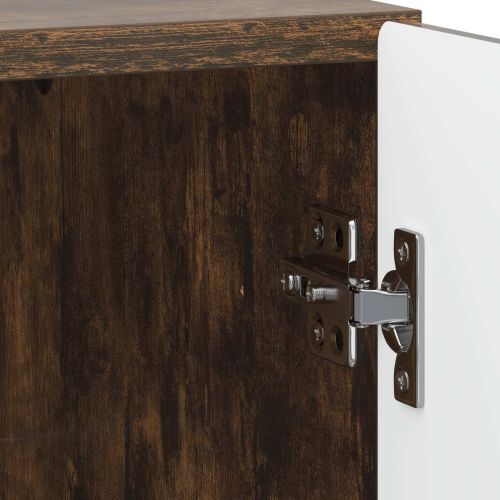 Нощен шкаф 2 pcs Опушен дъб 43 x 34,5 x 50 см