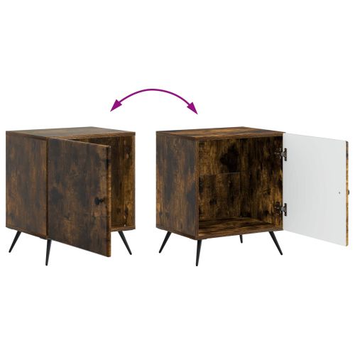 Нощен шкаф 2 pcs Опушен дъб 43 x 34,5 x 50 см