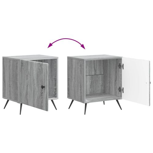 Нощен шкаф 2 pcs Сива сонома 43 x 34,5 x 50 см