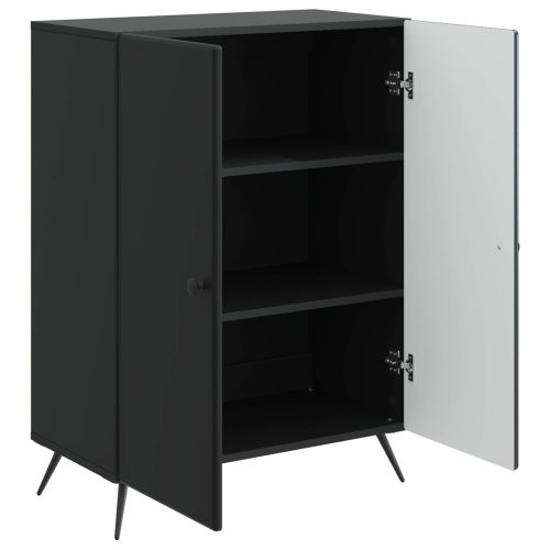 Служебен шкаф Черно 66 x 34,5 x 90 см Инженерна дървесина