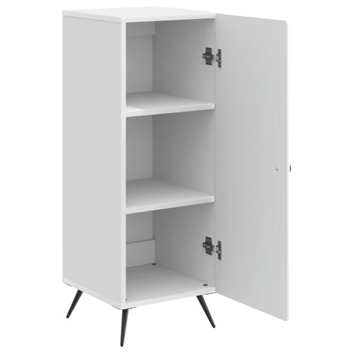 Служебен шкаф Бял гланц 33 x 34,5 x 90 см Инженерна дървесина