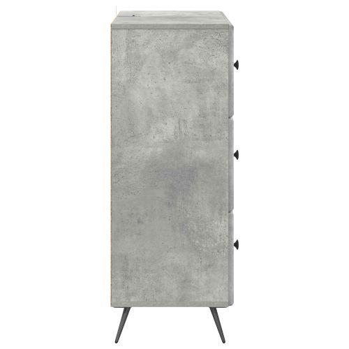 Чекмеджетен шкаф Бетонно сиво 66 x 34,5 x 90 см