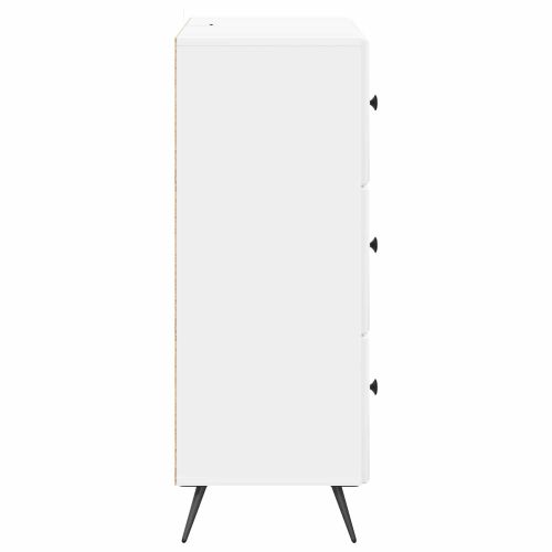 Чекмеджетен шкаф Бял гланц 66 x 34,5 x 90 см