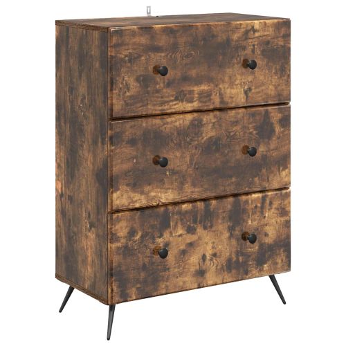 Чекмеджетен шкаф Опушен дъб 66 x 34,5 x 90 см