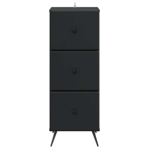 Чекмеджетен шкаф Черно 33 x 34,5 x 90 см Инженерна дървесина