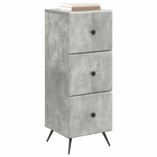 Чекмеджетен шкаф Бетонно сиво 33 x 34,5 x 90 см
