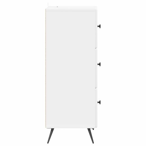 Чекмеджетен шкаф Бял гланц 33 x 34,5 x 90 см