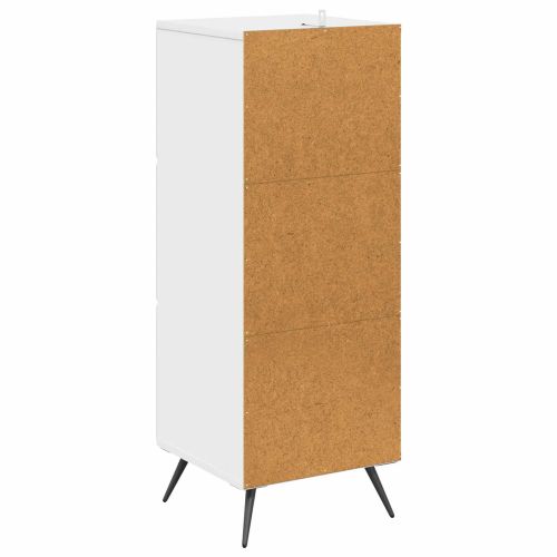 Чекмеджетен шкаф Бял гланц 33 x 34,5 x 90 см