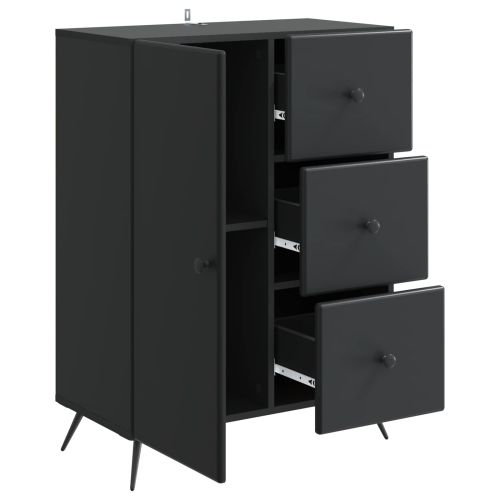 Служебен шкаф Черно 66 x 34,5 x 90 см Инженерна дървесина
