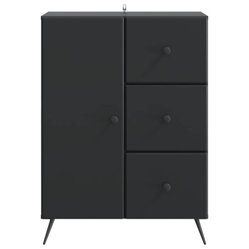 Служебен шкаф Черно 66 x 34,5 x 90 см Инженерна дървесина