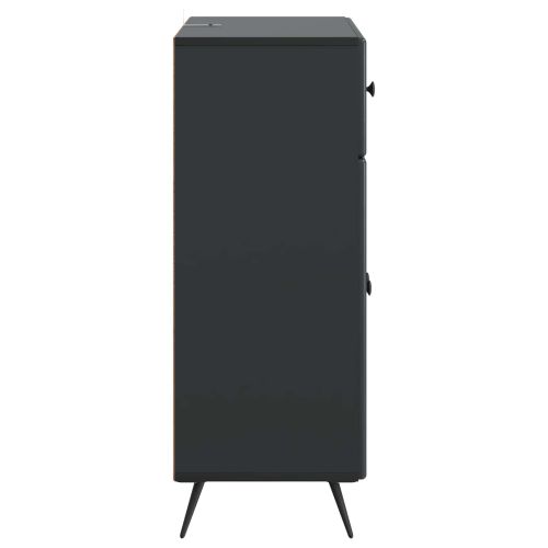 Служебен шкаф Черно 66 x 34,5 x 90 см Инженерна дървесина