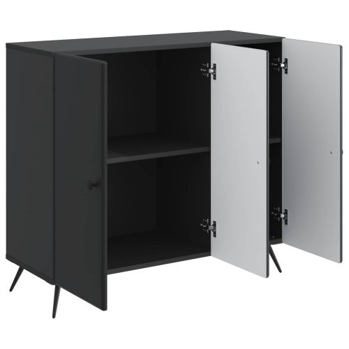 Служебен шкаф Черно 89 x 34,5 x 80 см Инженерна дървесина