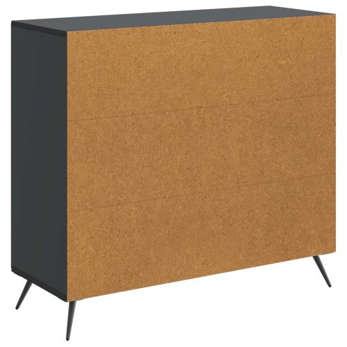 Служебен шкаф Черно 89 x 34,5 x 80 см Инженерна дървесина