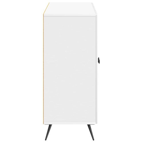 Служебен шкаф Бял гланц 89 x 34,5 x 80 см Инженерна дървесина