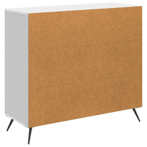 Служебен шкаф Бял гланц 89 x 34,5 x 80 см Инженерна дървесина