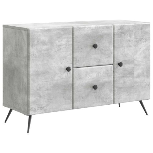Служебен шкаф с чекмедже Бетонно сиво 89 x 34,5 x 60 см