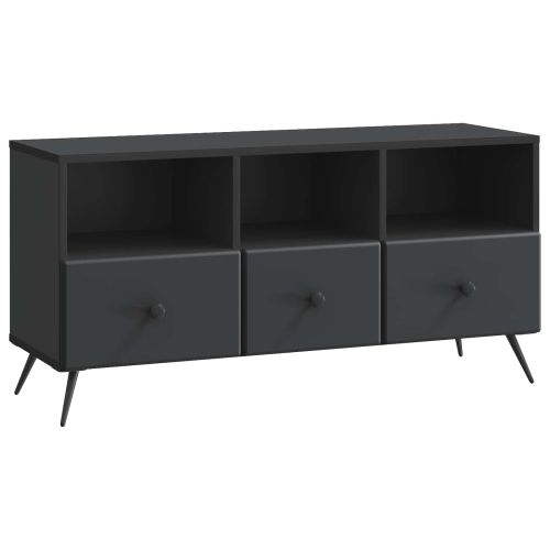 ТВ шкаф с чекмедже Черно 102 x 34,5 x 50 см Инженерна дървесина