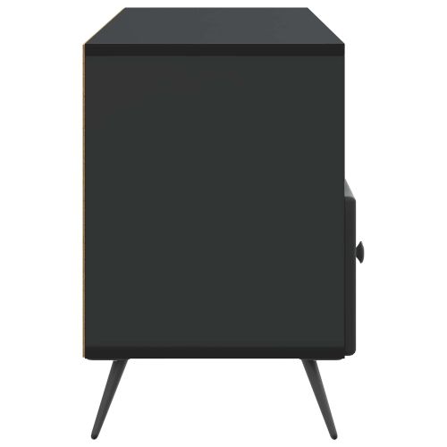 ТВ шкаф с чекмедже Черно 102 x 34,5 x 50 см Инженерна дървесина