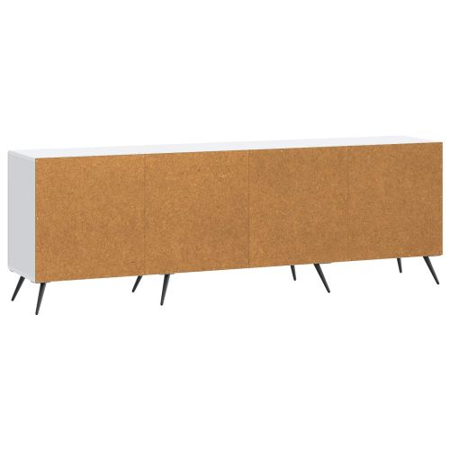 ТВ шкаф Бяло 150 x 31 x 50 см Инженерна дървесина