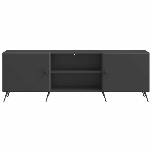 ТВ шкаф Черно 150 x 31 x 50 см Инженерна дървесина