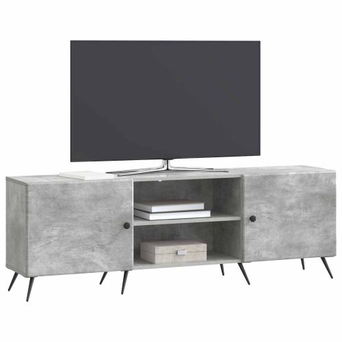 ТВ шкаф Бетонно сиво 150 x 31 x 50 см Инженерна дървесина