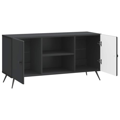 ТВ шкаф Черно 102 x 34,5 x 50 см Инженерна дървесина