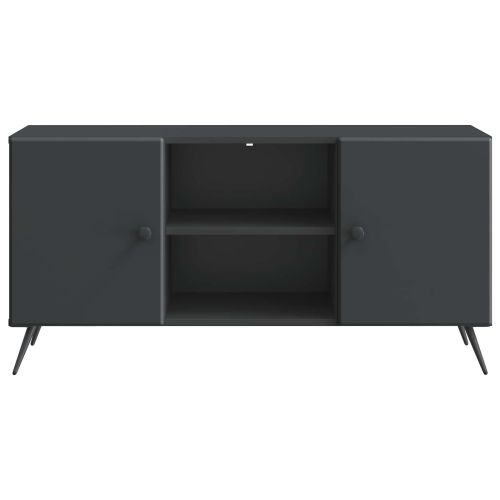 ТВ шкаф Черно 102 x 34,5 x 50 см Инженерна дървесина