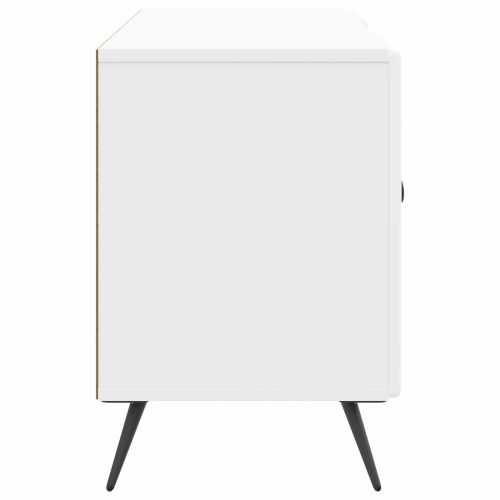 ТВ шкаф Бял гланц 102 x 34,5 x 50 см Инженерна дървесина