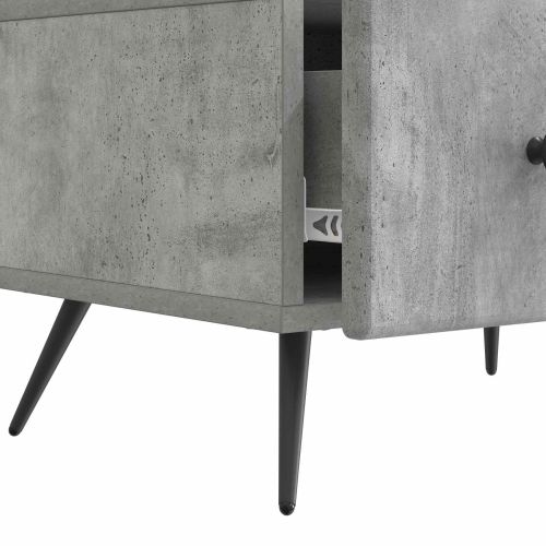 ТВ шкаф Бетонно сиво 147 x 34,5 x 30 см Инженерна дървесина