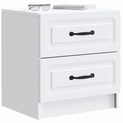 Нощен шкаф 2 pcs Бяло 43 x 34,5 x 44,5 см Инженерна дървесина