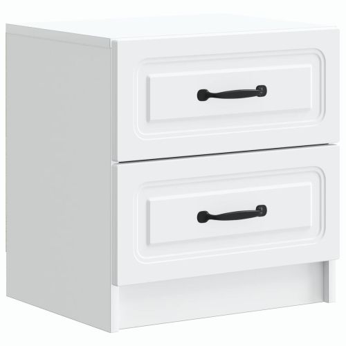 Нощен шкаф 2 pcs Бяло 43 x 34,5 x 44,5 см Инженерна дървесина