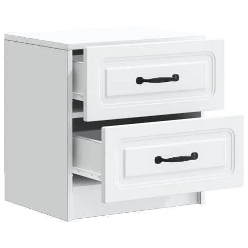Нощен шкаф 2 pcs Бяло 43 x 34,5 x 44,5 см Инженерна дървесина
