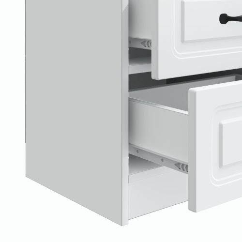 Нощен шкаф 2 pcs Бяло 43 x 34,5 x 44,5 см Инженерна дървесина
