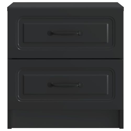 Нощен шкаф Черно 43 x 34,5 x 44,5 см Инженерна дървесина