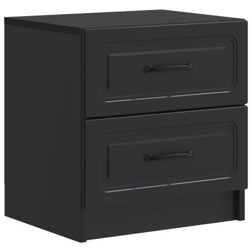 Нощен шкаф 2 pcs Черно 43 x 34,5 x 44,5 см Инженерна дървесина