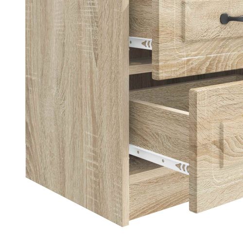 Нощен шкаф с чекмедже 2 pcs Дъб сонома 43 x 34,5 x 44,5 см