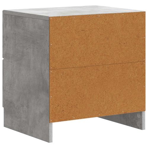 Нощен шкаф с чекмедже 2 pcs Бетонно сиво 43 x 34,5 x 44,5 см