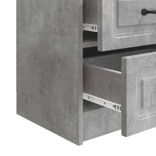 Нощен шкаф с чекмедже 2 pcs Бетонно сиво 43 x 34,5 x 44,5 см