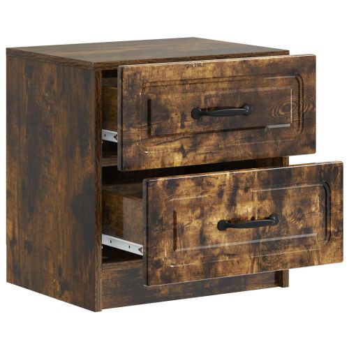 Нощен шкаф с чекмедже 2 pcs Опушен дъб 43 x 34,5 x 44,5 см